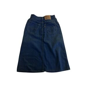 Levi's Dark Blue Denim Midi Skirt